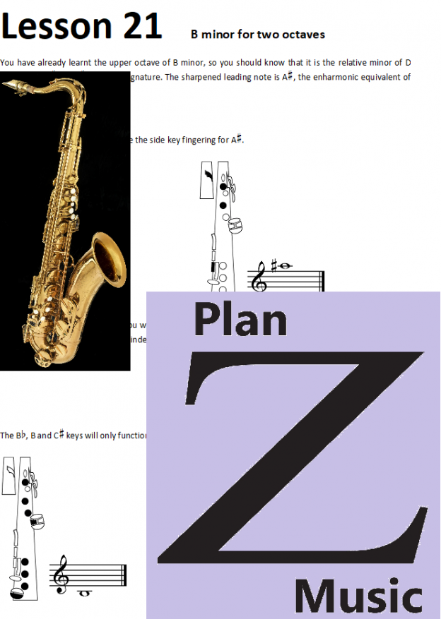 Saxophone Lesson 04 Scales and arpeggios for a twelfth Plan Z Music