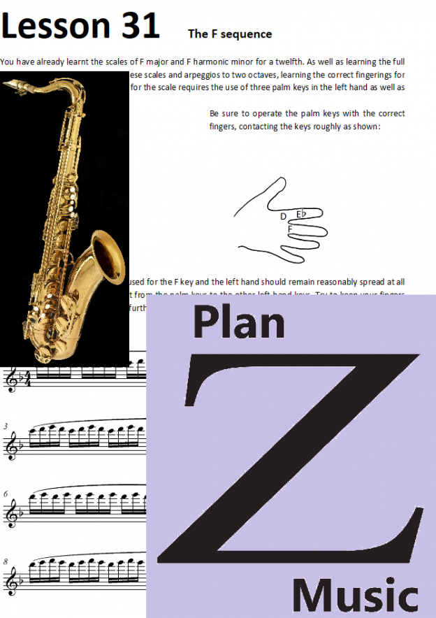 Learn Your Scales and Arpeggios for Saxophone Plan Z Music